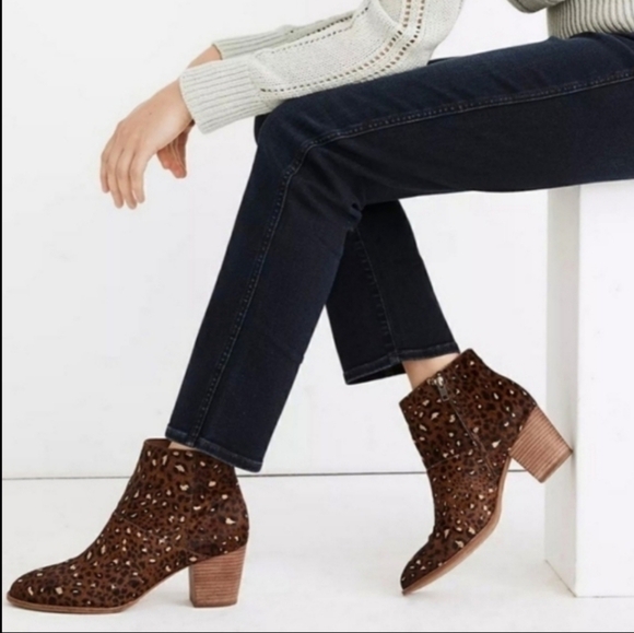 Madewell Calf Rosie Ankle Booties Size 6-1/2 - Picture 1 of 8